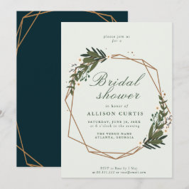 florale krans - uitnodiging voor het douchen