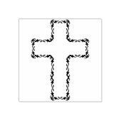 florale kruisstempel rubberstempel (Afrduk)