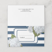 Florale kunst van Navy Blue en White Striped Hydra Plaatskaartje (Buitenkant ongevouwen)