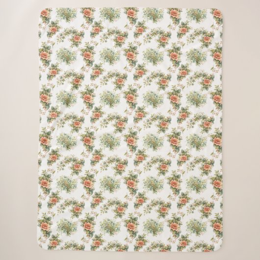 Florale-Kuscheldecke – Sanfte Herbstblume Sherpa Deken (Voorkant)