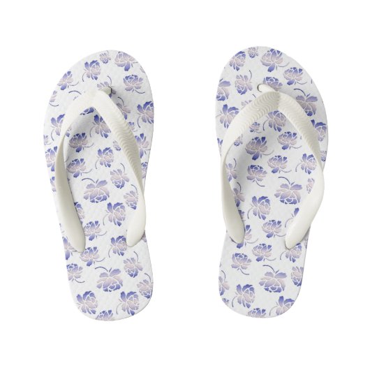 florale kwekerij patroon. kinder teenslippers (Voetbed)