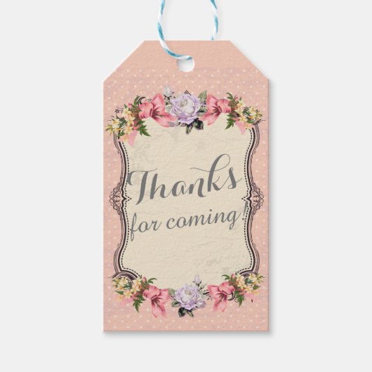 florale Labels Cadeaulabel (Voorkant)