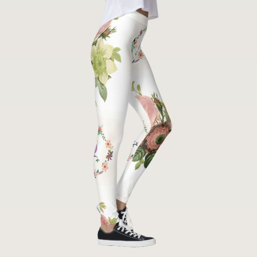 florale lange leggings witte tiener (Rechts)