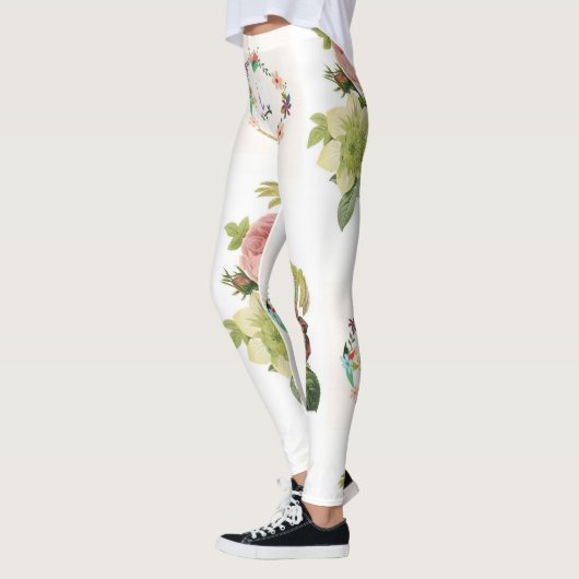 florale lange leggings witte tiener (Links)