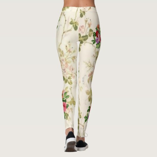 florale lange leggings witte tiener (Achterkant)