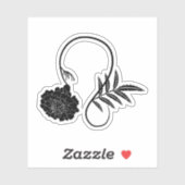 Florale Leeuw astrologie sterrenbeeld Sticker (Vel)