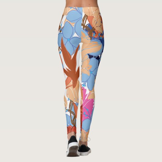 florale leggings (Achterkant)