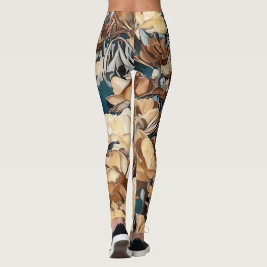 Florale Leggings met een melkeffect (Achterkant)