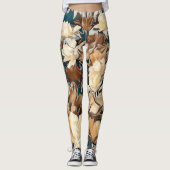 Florale Leggings met een melkeffect (Voorkant)