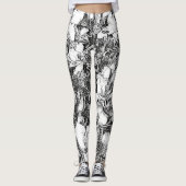 Florale Leggings met het effect van de Pen (Voorkant)