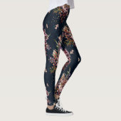 Florale Leggings voor de marine van vrouwen (Rechts)