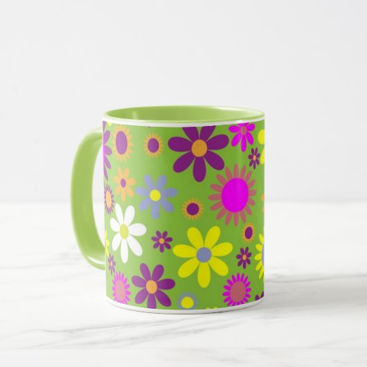  florale lente Happy Moederdag mok (Voorkant links)