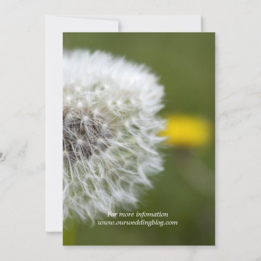 Florale lente, zomer, herfst trouwuitnodigingen. kaart (Achterkant)