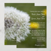 Florale lente, zomer, herfst trouwuitnodigingen. kaart (Voorkant / Achterkant)