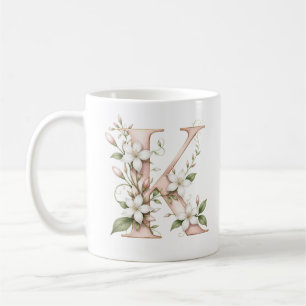 Florale Letter K  Jasmin Bloem Persoonlijke Mok