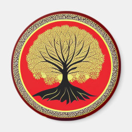 Florale levensboom magneet