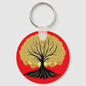 Florale levensboom sleutelhanger (Voorkant)