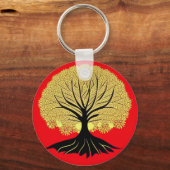 Florale levensboom sleutelhanger (Achterkant)