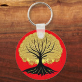 Florale levensboom sleutelhanger (Voorkant)