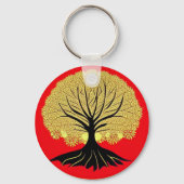 Florale levensboom sleutelhanger (Achterkant)