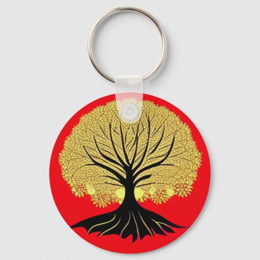 Florale levensboom sleutelhanger (Achterkant)