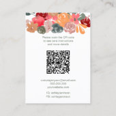 florale logo juwelen oorring ketting Qr code boho Visitekaartje (Achterkant)
