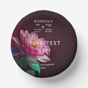 Florale Lotus Bruidssuite Romantische Sterrennac Papieren Kommen