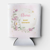 Florale Maan Baby Shower Blikjeskoeler (Voorkant)