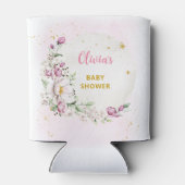Florale Maan Baby Shower Blikjeskoeler (Achterkant)