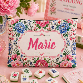 Florale Mahjong Tegeltjes Tas Persoonlijk
