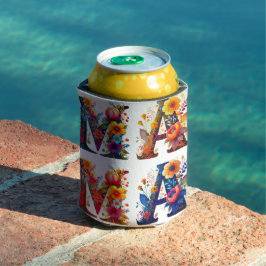 Florale MAMA gepersonaliseerd Blikjeskoeler