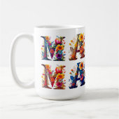 Florale MAMA gepersonaliseerd Koffiemok (Links)