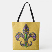 Florale Mardi Gras fleur de lis Tote Bag (Voorkant)