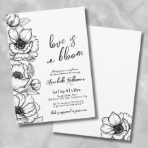 Florale met de Hand Getekende Whimsicale Bruidsdou