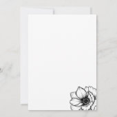 Florale met de Hand Getekende Whimsicale Bruidsdou Kaart (Achterkant)