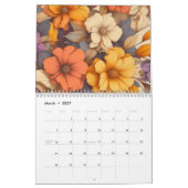Florale moderne retro herfst elegant kalender (Mar 2027)