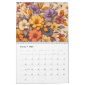 Florale moderne retro herfst elegant kalender (Jan 2027)