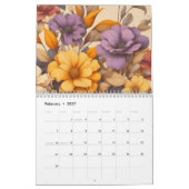 Florale moderne retro herfst elegant kalender (Feb 2027)