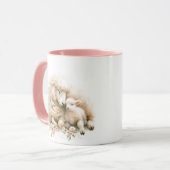 Florale Moeder Lammetje Mok Moederdag Geschenk (Voorkant links)