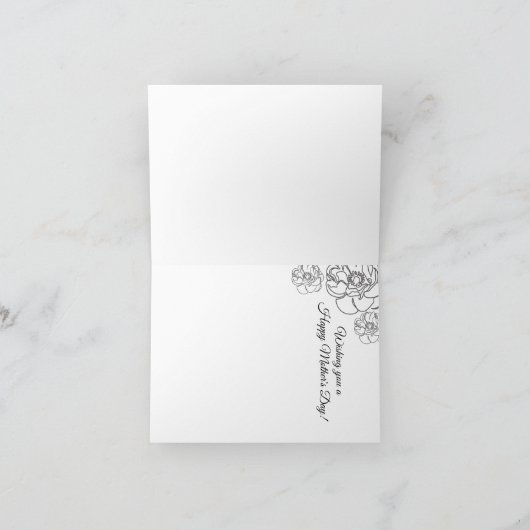 florale moederdag bedankkaart (Binnen)