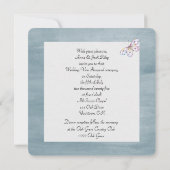 florale mond met monogram en vogel kaart (Achterkant)