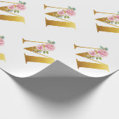 Florale Monogram Botanische Modern Cadeaupapier (Hoek)