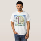 florale Monogram D t-shirt (Voorkant volledig)