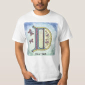 florale Monogram D t-shirt (Voorkant)
