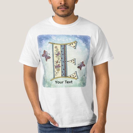 florale Monogram E t-shirt (Voorkant)