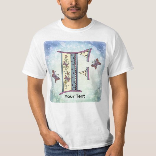 florale Monogram F t-shirt (Voorkant)