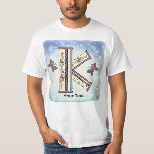 florale Monogram K t-shirt (Voorkant)