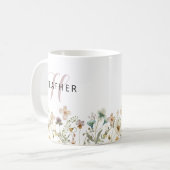 Florale Monogram Koffiemok (Voorkant links)