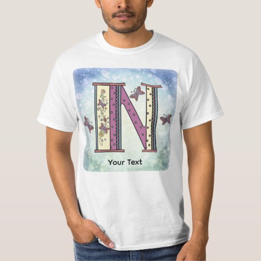 florale Monogram N t-shirt (Voorkant)