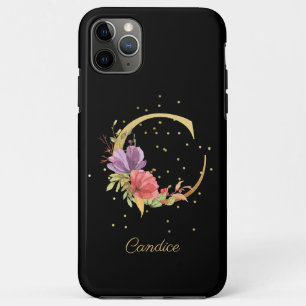 Florale Monogram Persoonlijke Naam Initiaal C Lett Case-Mate iPhone Case